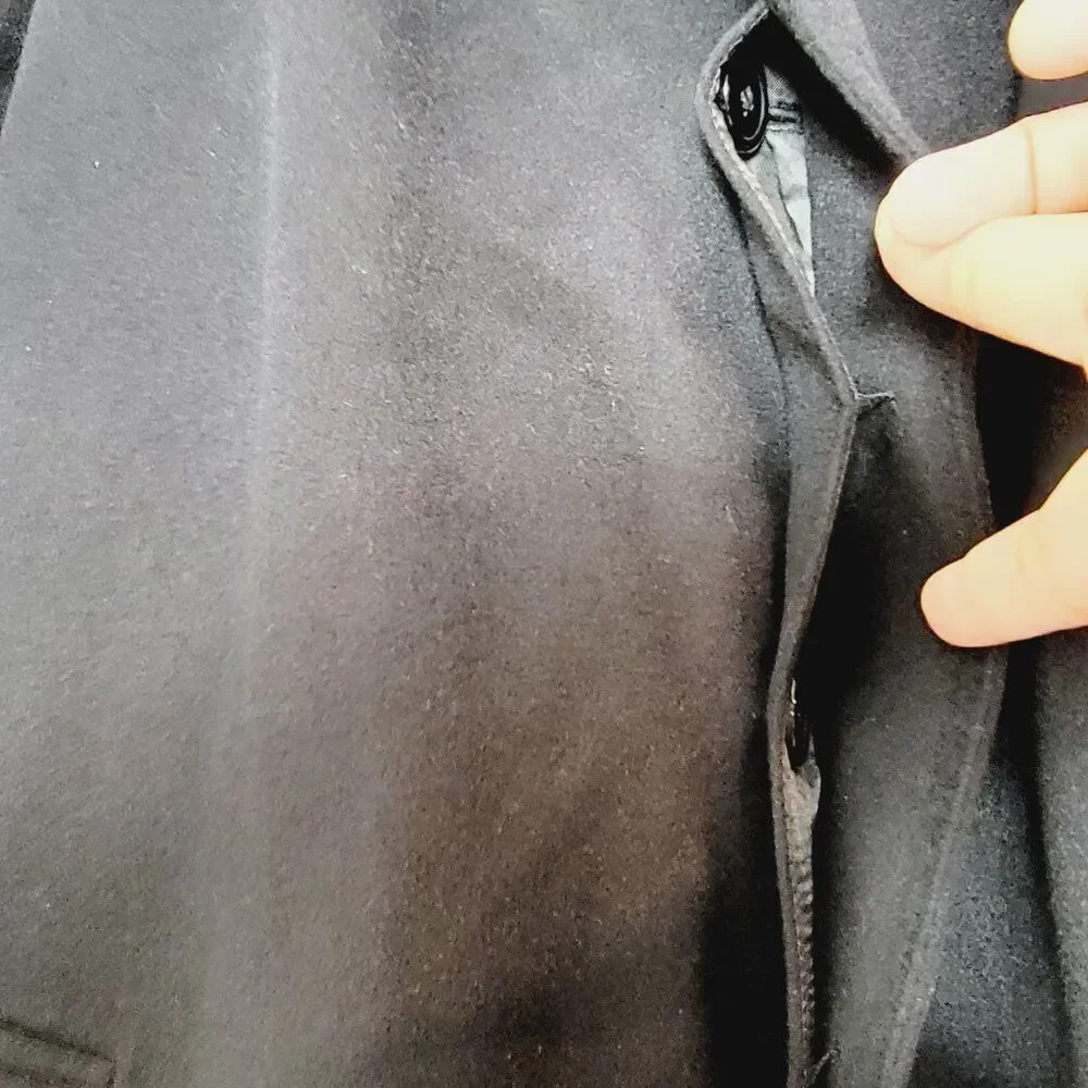 Coppley 100% Pure Cashmere Mens 3/4 Black Trench Coat Size 42 - Picture 8 of 16